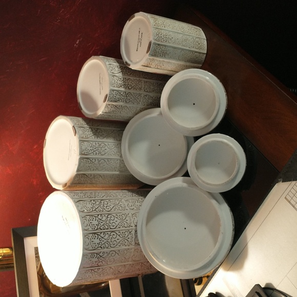 Vintage 1978 Sears Roebuck Pioneer Women Gingham Canister Set of 4 - Made in USA - Picture 5 of 7